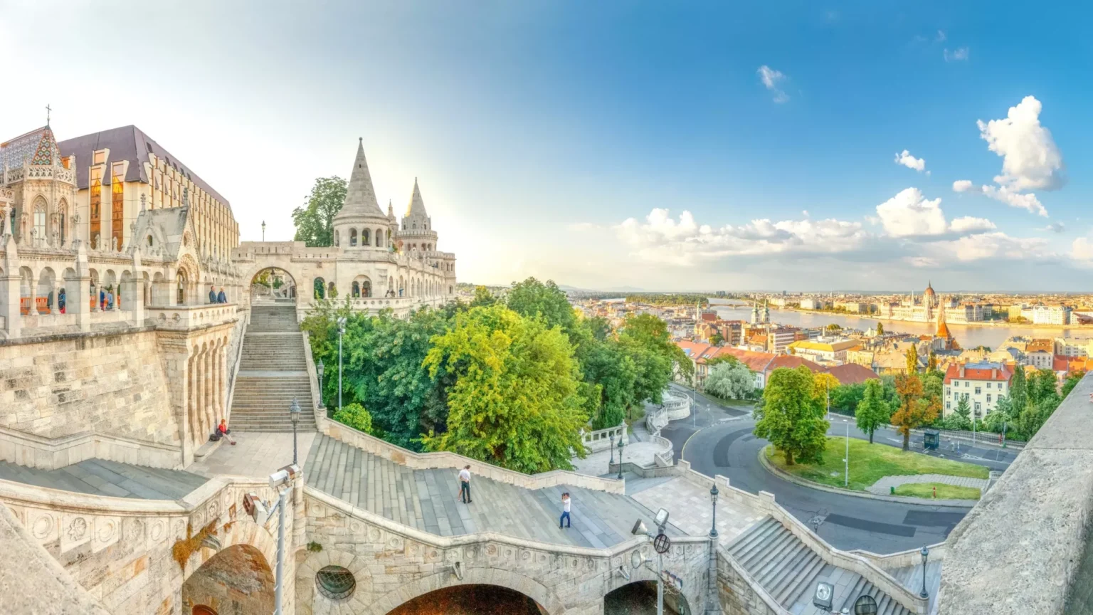A panorama of Budapest from the Fisherman's Bastion