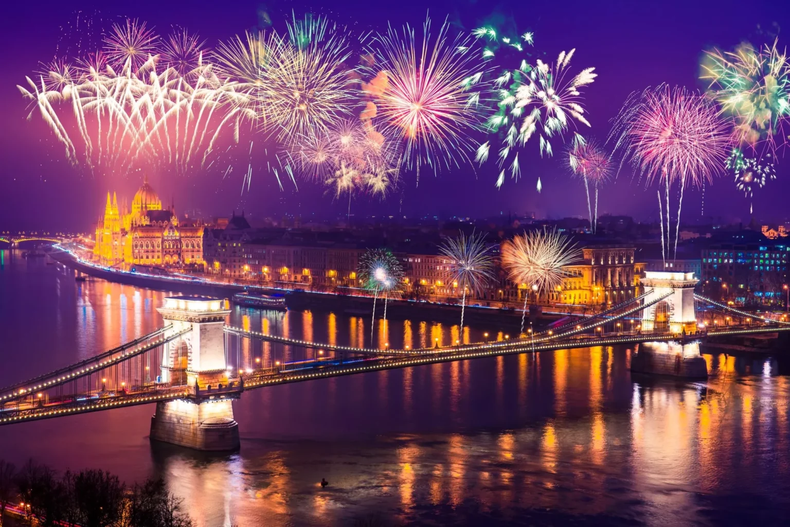 Fireworks over Budapest