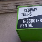 BUDAPEST, HUNGARY Segway rental announcement board