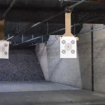 Target rows at a shooting range.