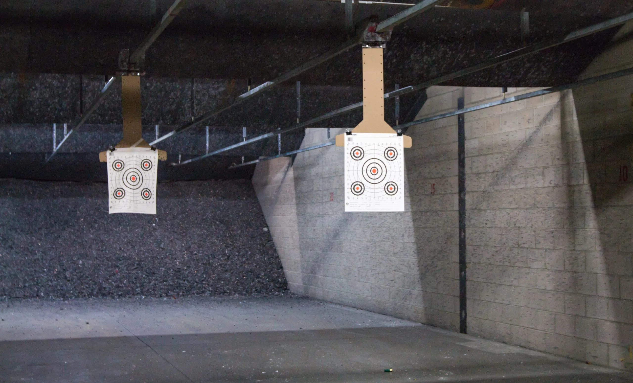 Target rows at a shooting range.