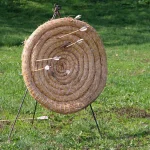Handmade target for archery at the historic festival